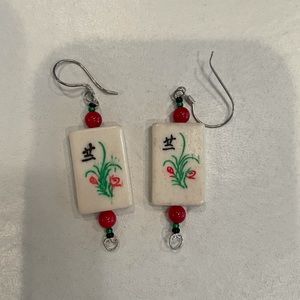 Mah Jongg earrings